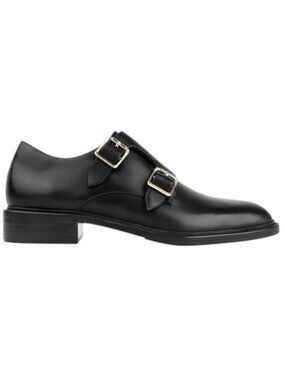 Bared Footwear Coua Leather Double Monk Strap Black 40